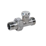 Prémium Bianchi radiátorszelep, torló, egyenes, 1/2", külső menetes + csatlakozó 16